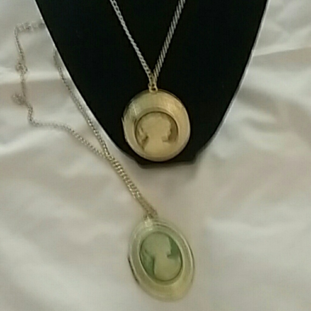 2 Cameo lockets